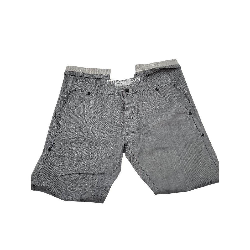 Orisue Rethink Mens Jeans Gray Denim Button Fly Size 32